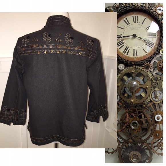 Coldwater Creek embellished cotton jacket - Picture 2 of 4